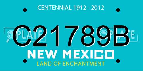 C21789B New Mexico License Plate