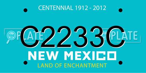 C2233C New Mexico License Plate