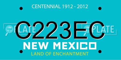 C223EC New Mexico License Plate