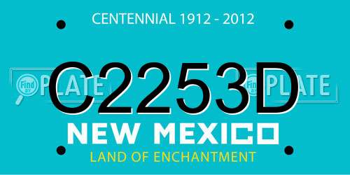 C2253D New Mexico License Plate