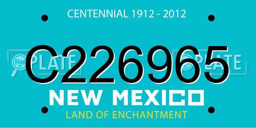 C226965 New Mexico License Plate