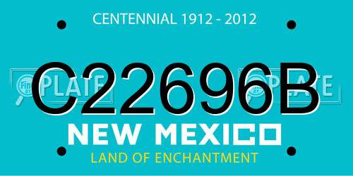 C22696B New Mexico License Plate