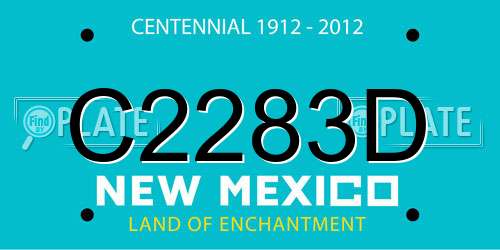C2283D New Mexico License Plate