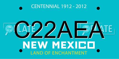 C22AEA New Mexico License Plate