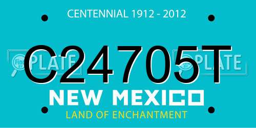 C24705T New Mexico License Plate