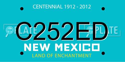 C252ED New Mexico License Plate