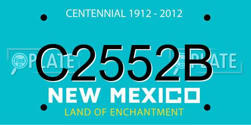 C2552B New Mexico License Plate