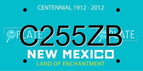 C255ZB New Mexico License Plate