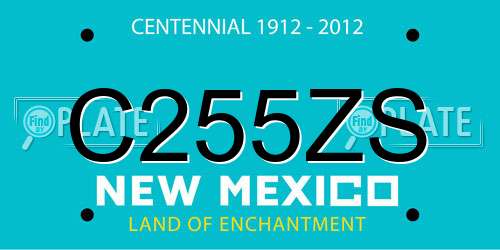 C255ZS New Mexico License Plate