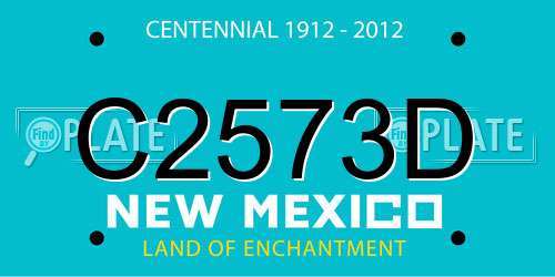 C2573D New Mexico License Plate