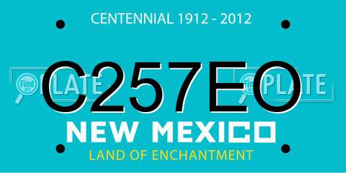 C257EO New Mexico License Plate