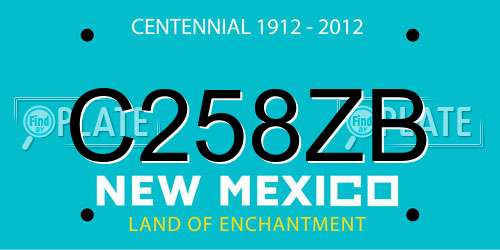 C258ZB New Mexico License Plate