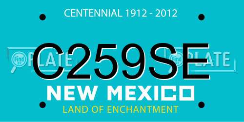 C259SE New Mexico License Plate
