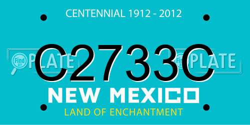 C2733C New Mexico License Plate