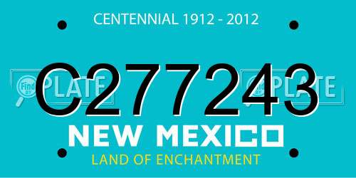 C277243 New Mexico License Plate