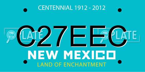 C27EEC New Mexico License Plate