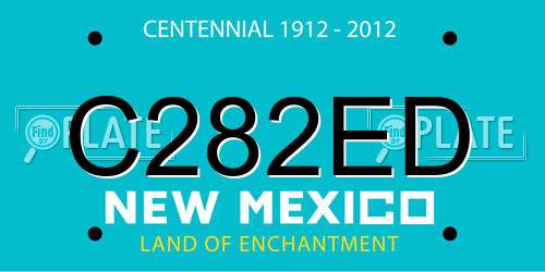 C282ED New Mexico License Plate