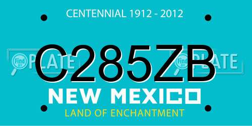 C285ZB New Mexico License Plate