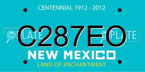 C287EO New Mexico License Plate