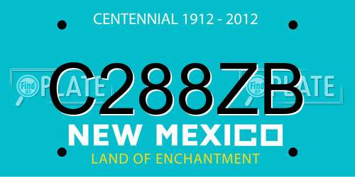 C288ZB New Mexico License Plate
