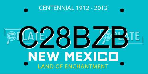C28BZB New Mexico License Plate