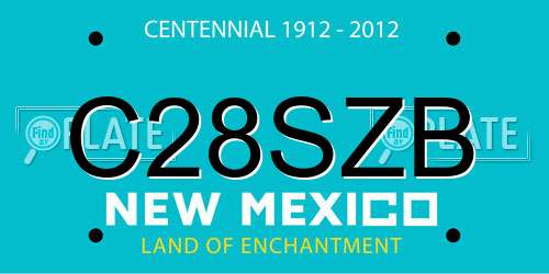 C28SZB New Mexico License Plate