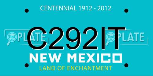 C292IT New Mexico License Plate