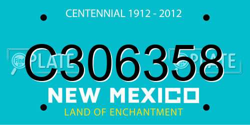 C306358 New Mexico License Plate