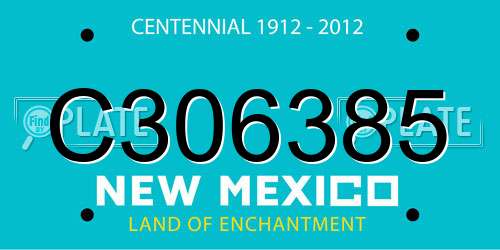 C306385 New Mexico License Plate