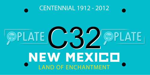 C32 New Mexico License Plate