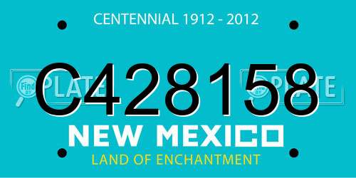 C428158 New Mexico License Plate