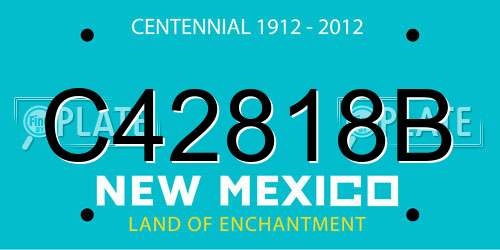 C42818B New Mexico License Plate