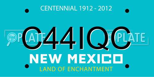 C44IQC New Mexico License Plate