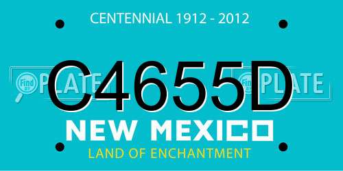 C4655D New Mexico License Plate