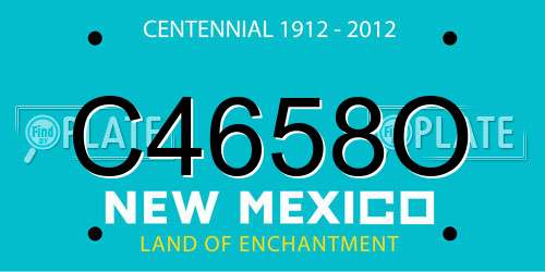 C4658O New Mexico License Plate