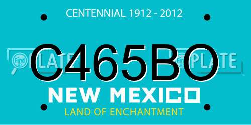 C465BO New Mexico License Plate