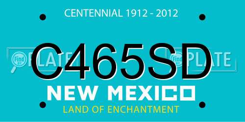 C465SD New Mexico License Plate