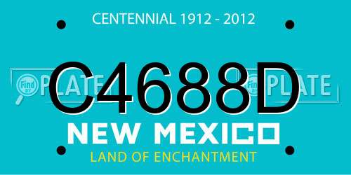 C4688D New Mexico License Plate