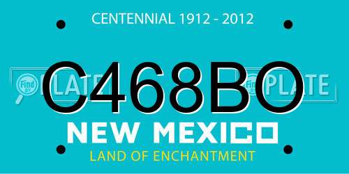 C468BO New Mexico License Plate