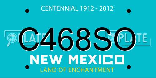 C468SO New Mexico License Plate