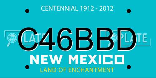 C46BBD New Mexico License Plate