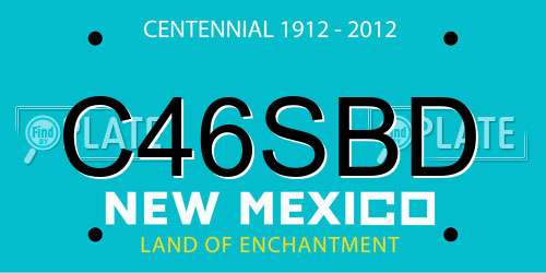 C46SBD New Mexico License Plate