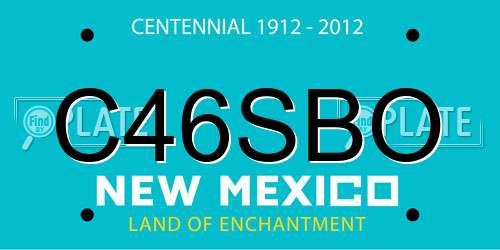 C46SBO New Mexico License Plate