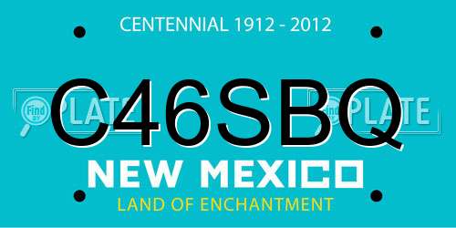 C46SBQ New Mexico License Plate
