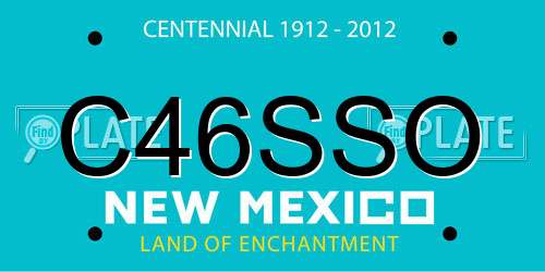 C46SSO New Mexico License Plate