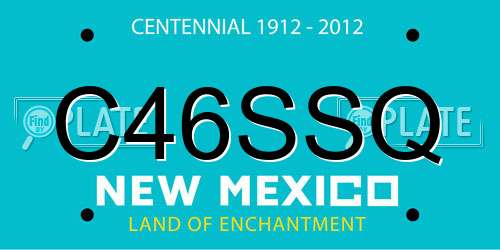 C46SSQ New Mexico License Plate