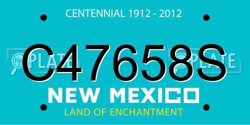 C47658S New Mexico License Plate