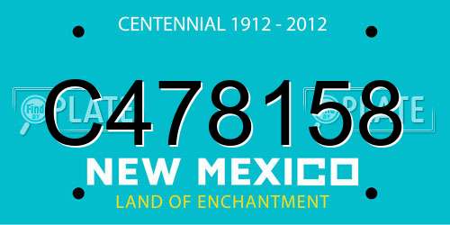 C478158 New Mexico License Plate