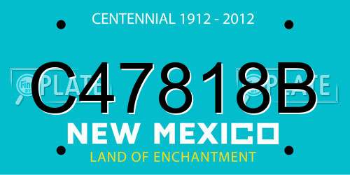 C47818B New Mexico License Plate