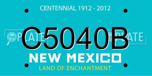 C5040B New Mexico License Plate